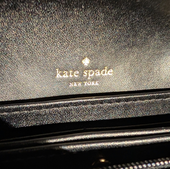 Kate Spade Black Leather Run Wild Leopard Crossbody Shoulder Bag Purse Excellent - Picture 10 of 11